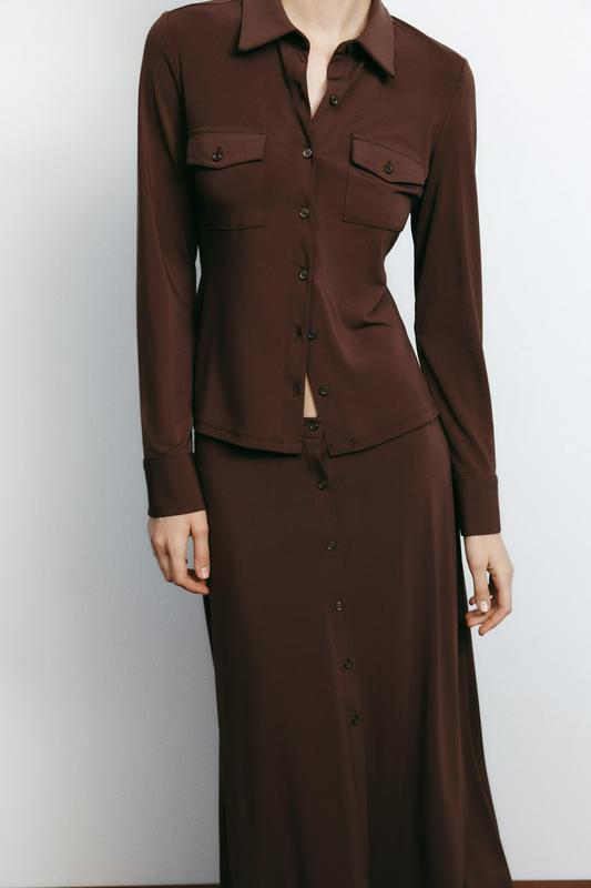 MIDI BUTTONED SKIRT