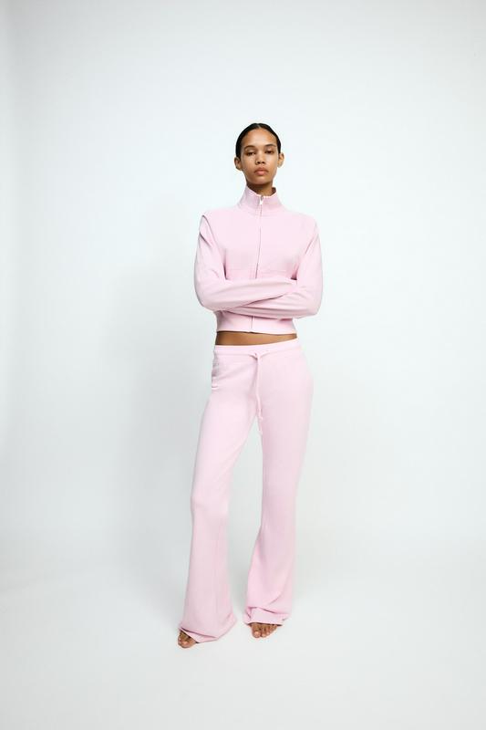 FLARE PLUSH TROUSERS