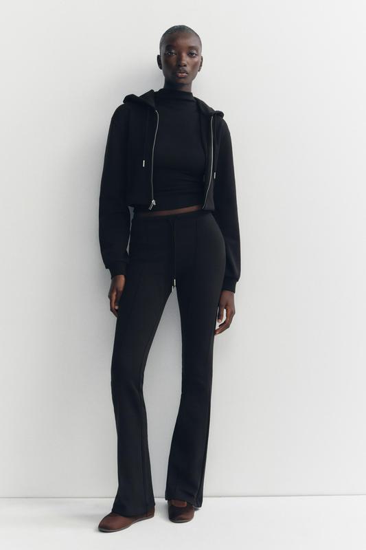 CROPPED INTERLOCK SWEATSHIRT