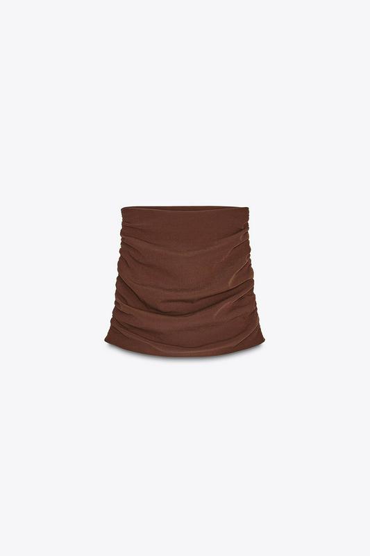 RUCHED MINI SKIRT