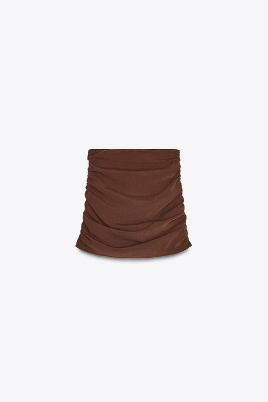 RUCHED MINI SKIRT