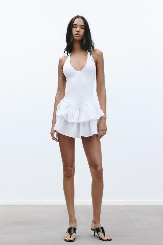 COMBINED HALTER DRESS
