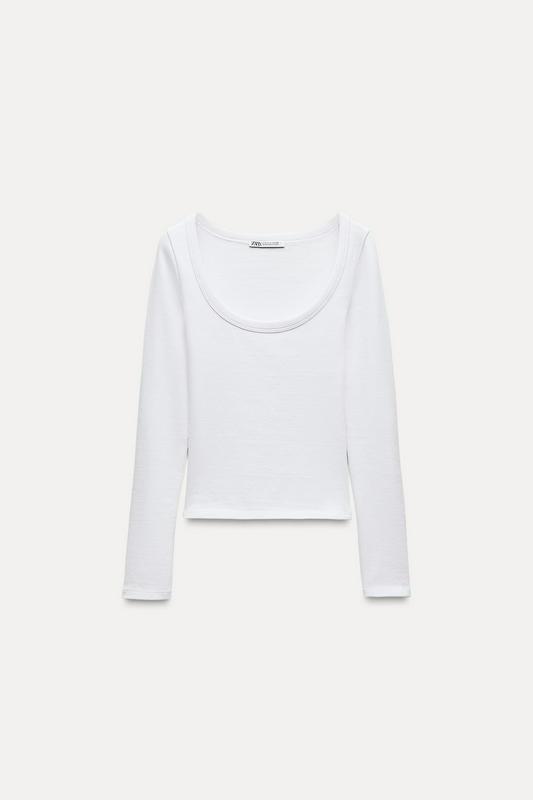 RIBBED LONG SLEEVE T-SHIRT