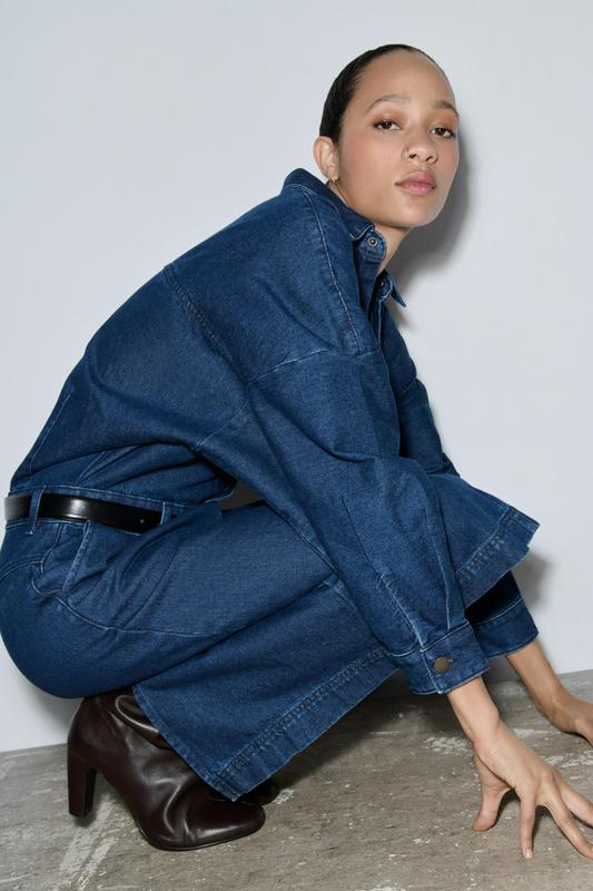 ZW COLLECTION DENIM MIDI DRESS