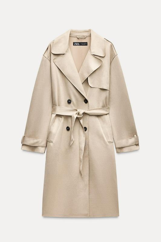 FAUX SUEDE TRENCH COAT