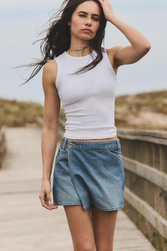 DENIM TRF SKORT