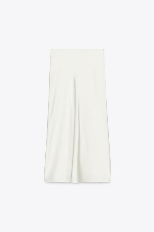 SATIN MIDI SKIRT