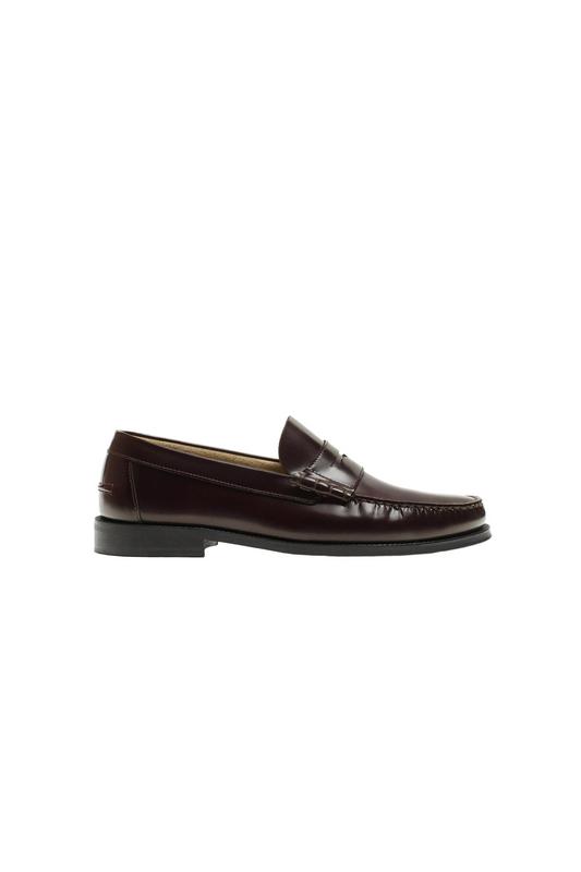 LEATHER PENNY STRAP LOAFERS